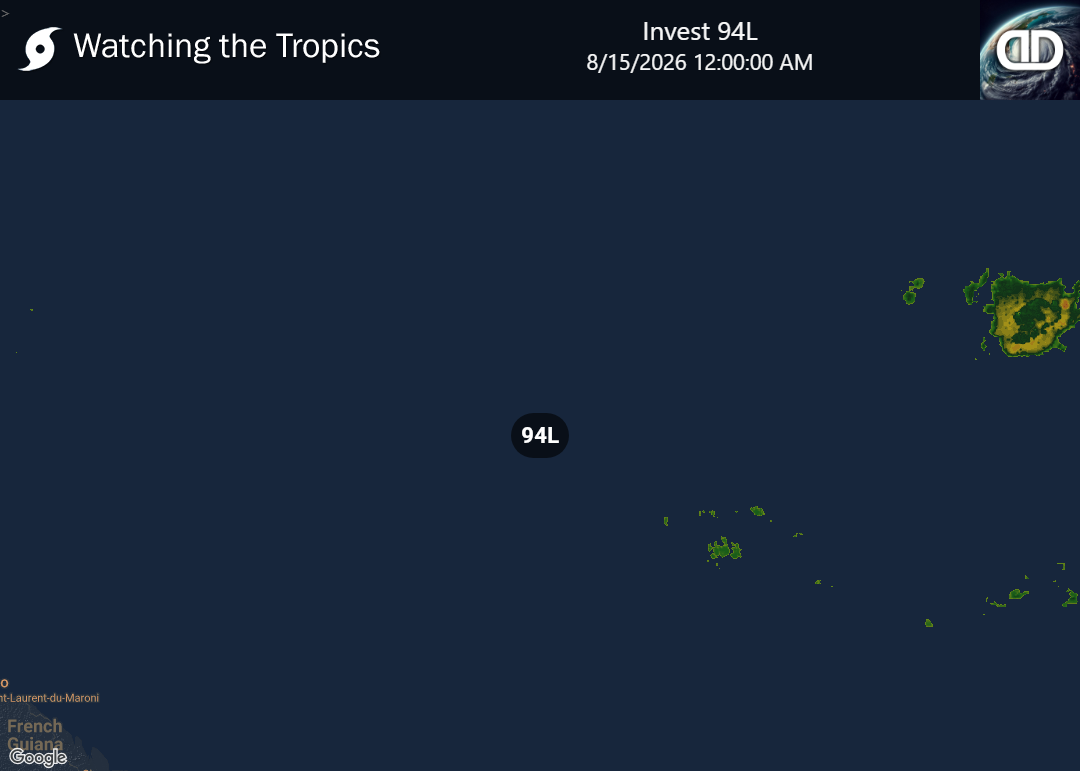 Storm Invest 94L Precipitation