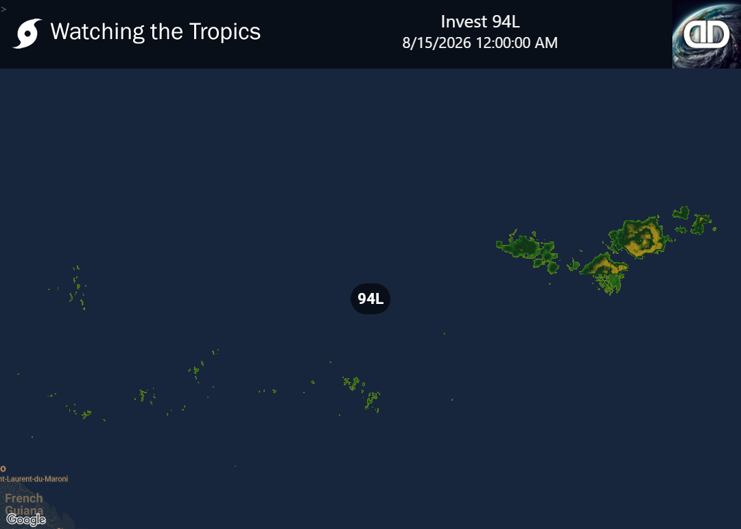 Storm Invest 94L Precipitation