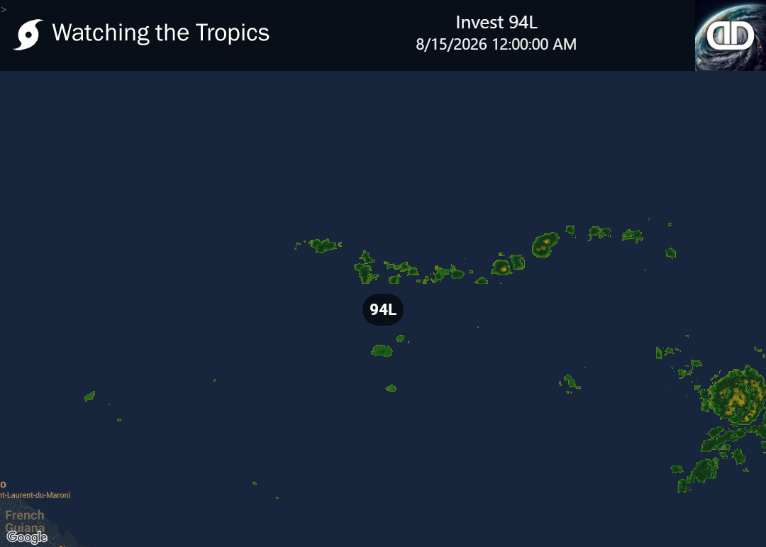 Storm Invest 94L Precipitation
