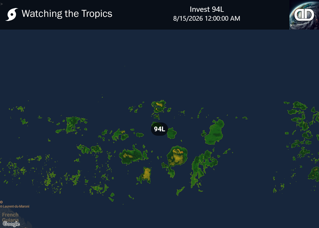 Storm Invest 94L Precipitation