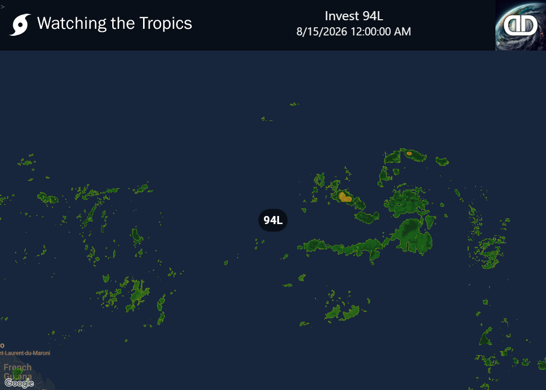 Storm Invest 94L Precipitation