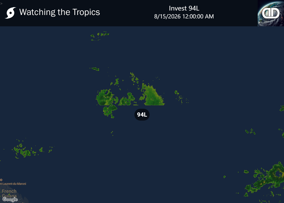 Storm Invest 94L Precipitation