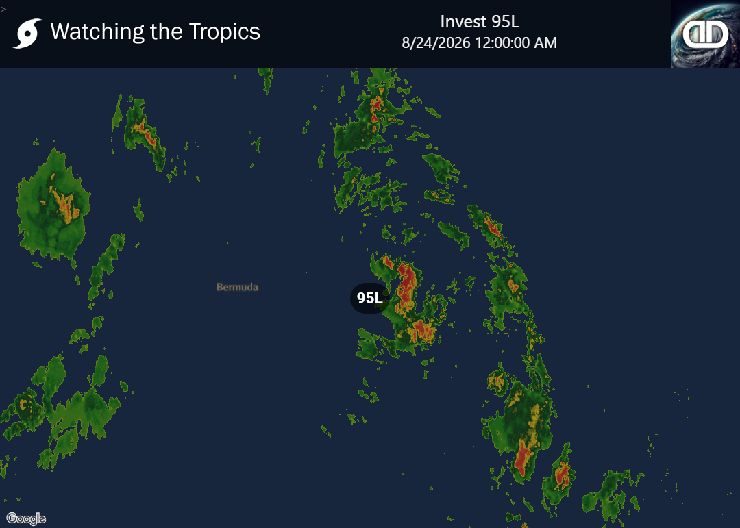 Storm Invest 95L Precipitation