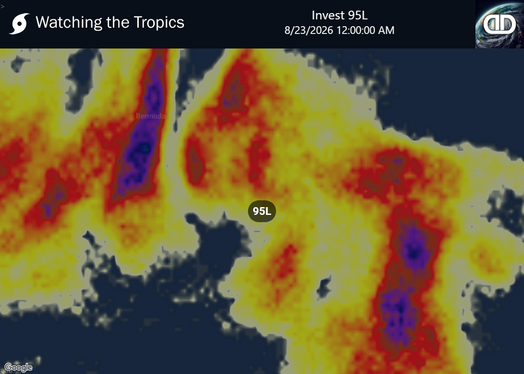 Storm Invest 95L Thunderstorm Probability
