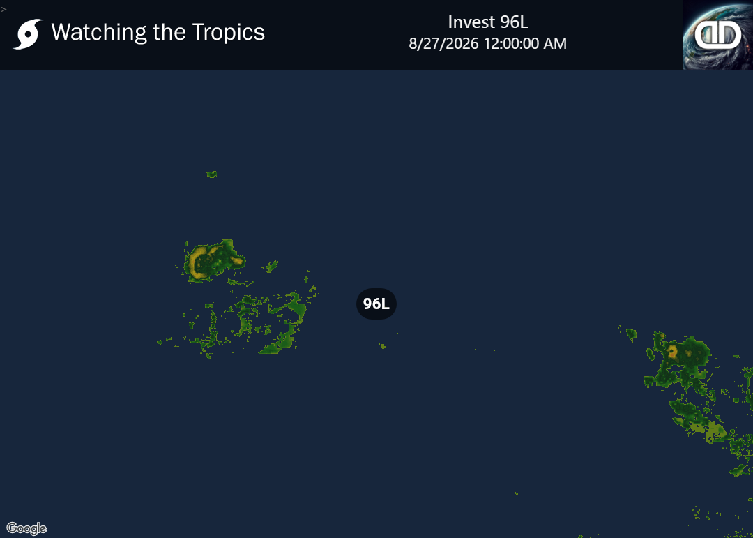 Storm Invest 96L Precipitation