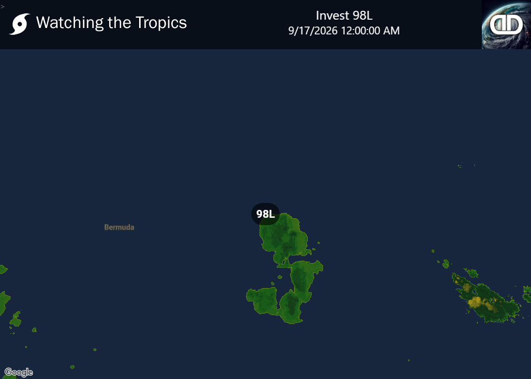 Storm Invest 98L Precipitation
