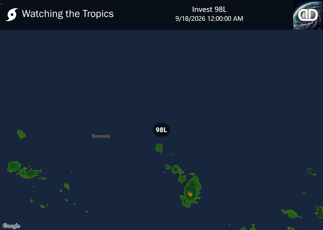 Storm Invest 98L Precipitation