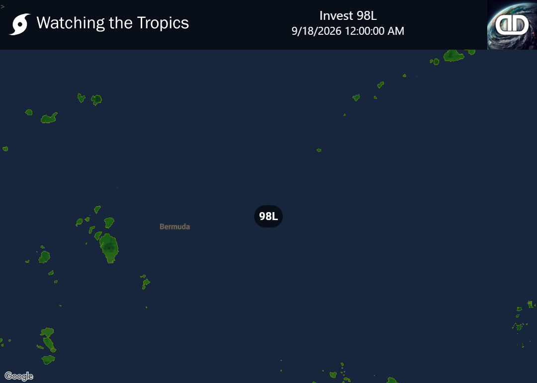 Storm Invest 98L Precipitation