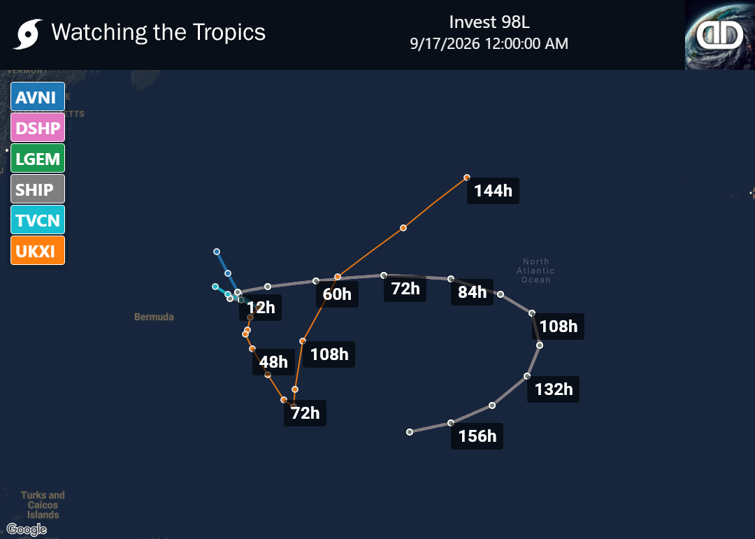 Storm Invest 98L Spaghetti Models