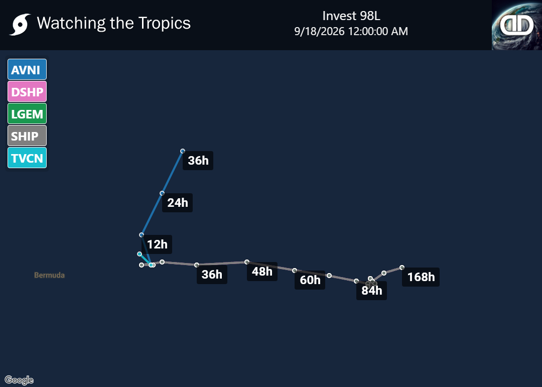 Storm Invest 98L Spaghetti Models
