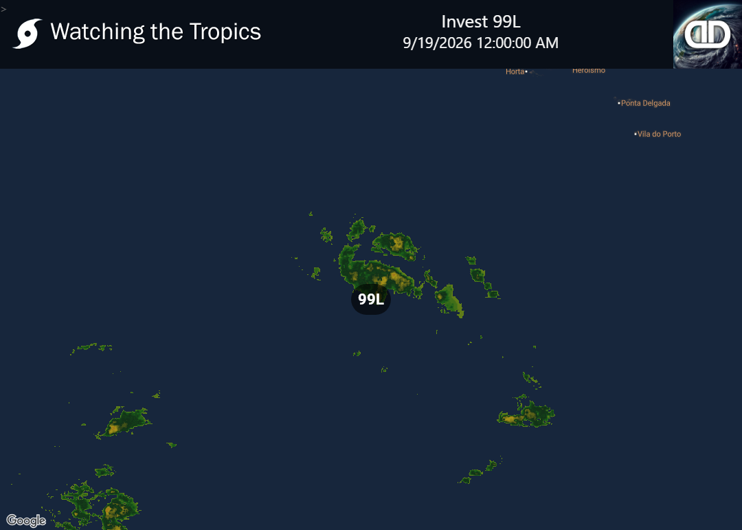 Storm Invest 99L Precipitation