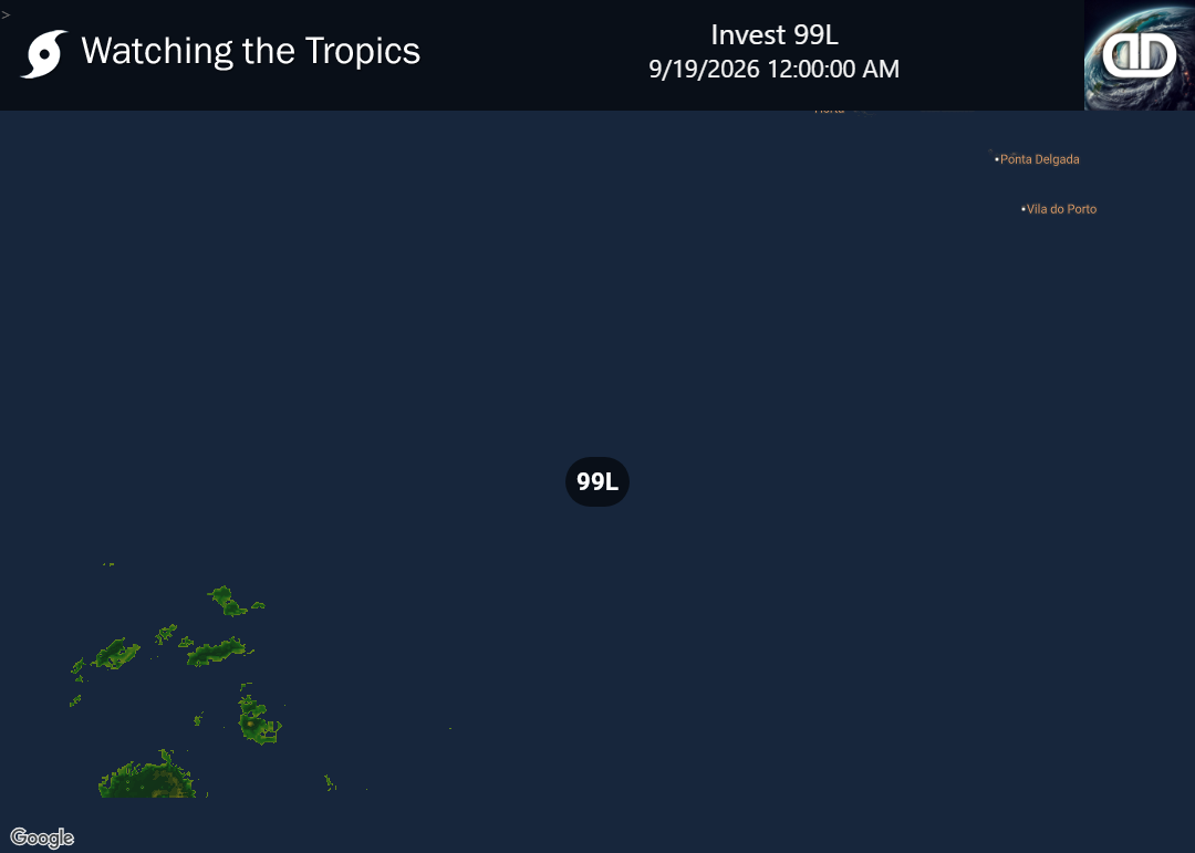 Storm Invest 99L Precipitation