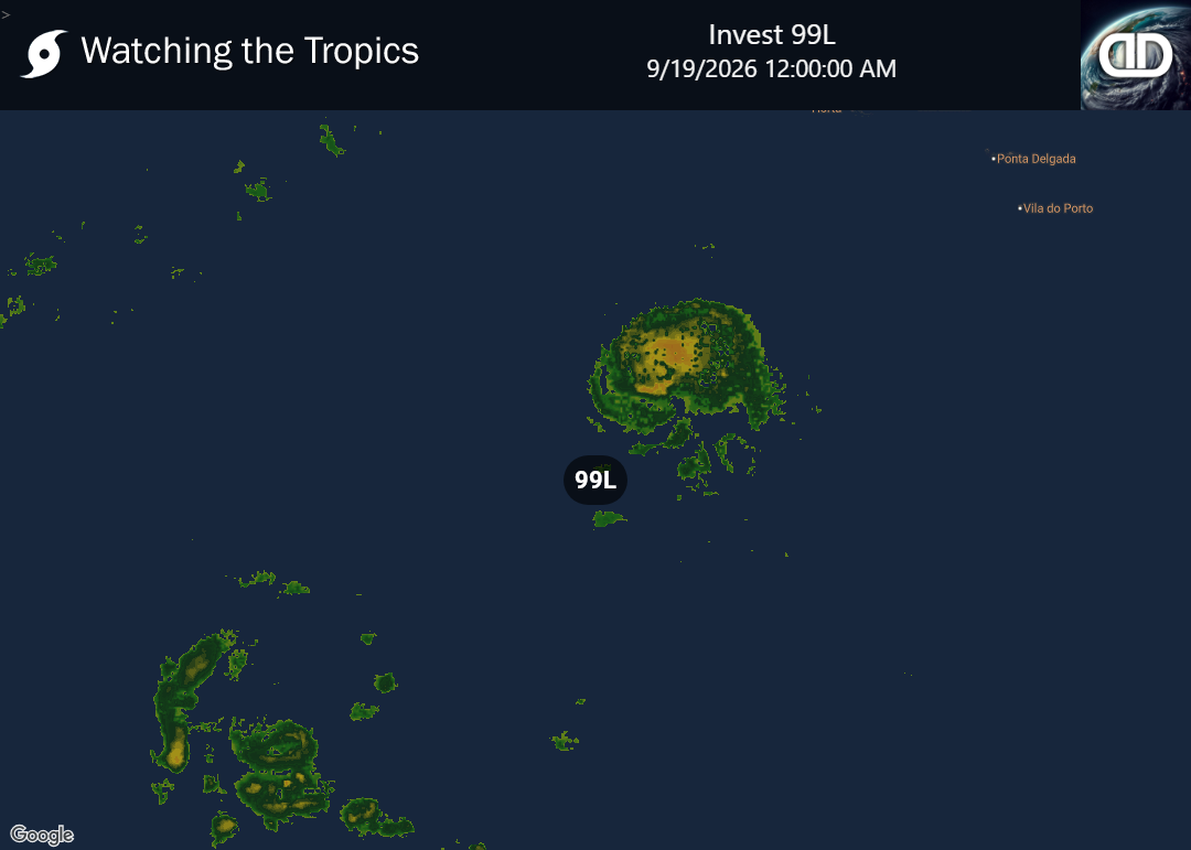 Storm Invest 99L Precipitation