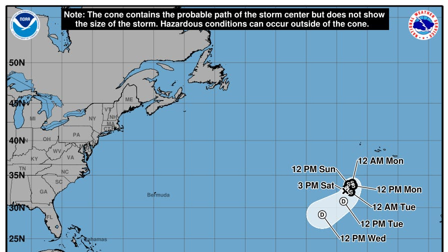 Hurricane center eyes depression that could become Tropical Storm Fay Image