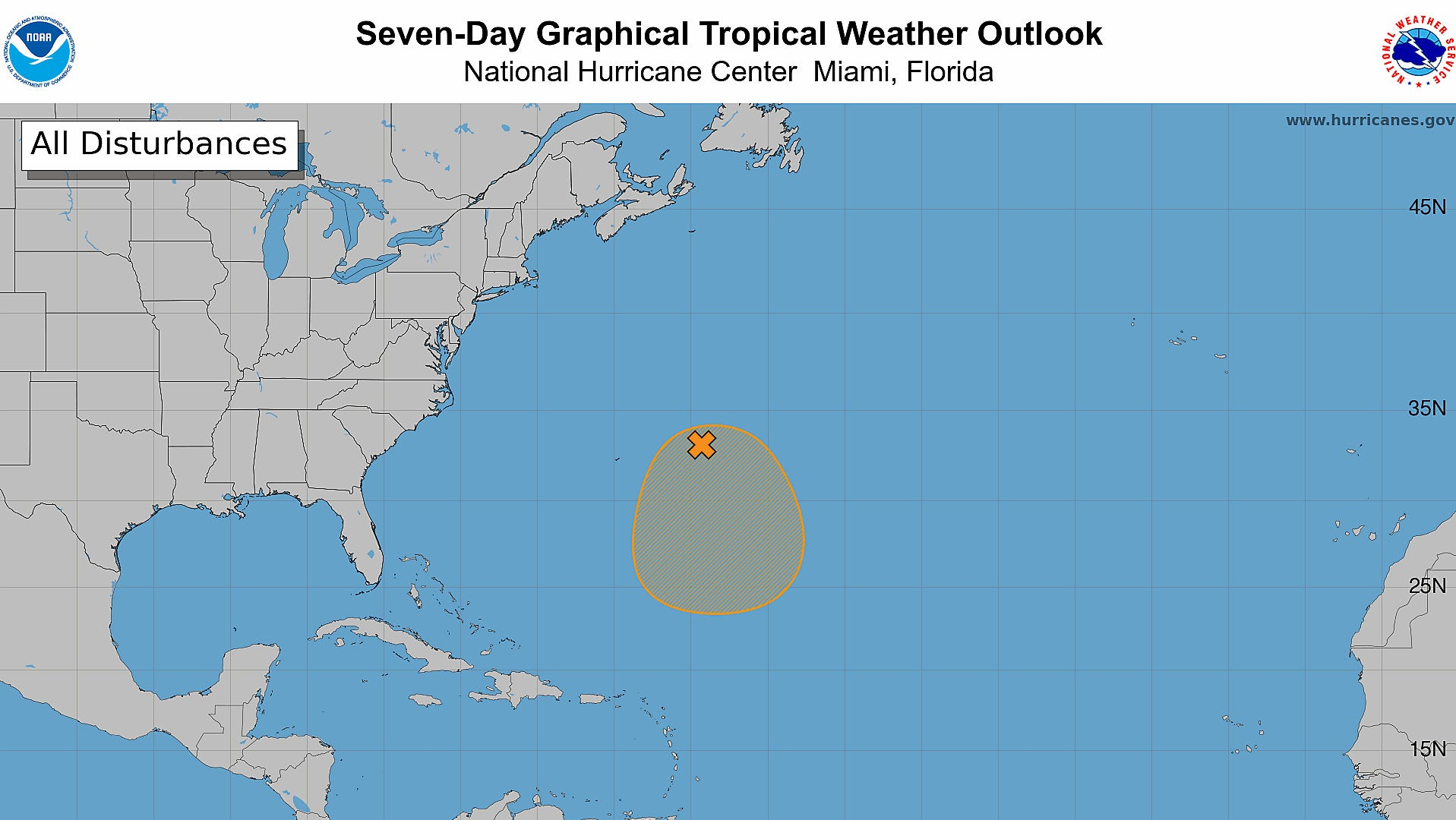 Invest 98L in Atlantic better organized. Will it become hurricane? Image