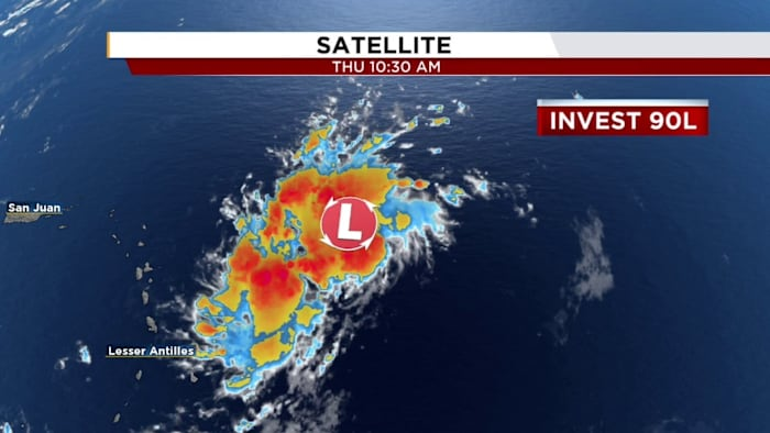 Invest 90L designated in Atlantic could become next named storm. Here’s what to know Image