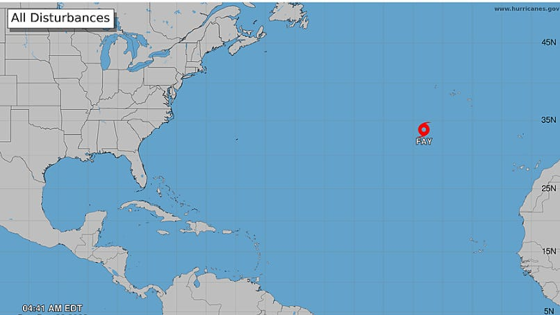 Tropical Storm Fay forms in the Atlantic. South Florida forecast Image