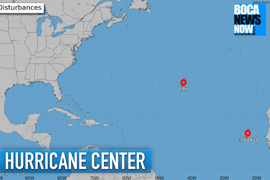 HURRICANE CENTER: Two Tropical Storms Churning East Of Florida Image
