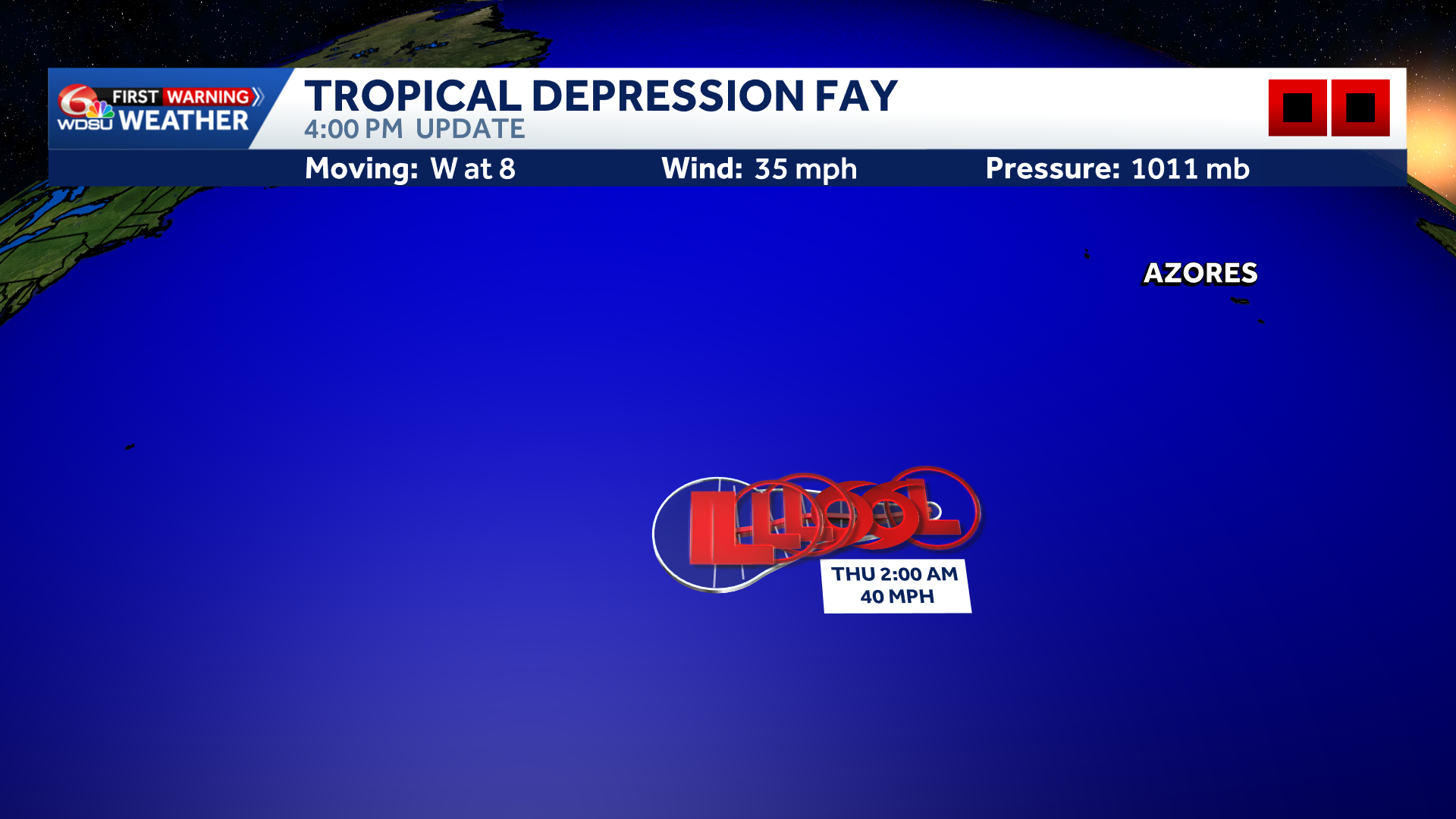 Fay re-develops into a tropical depression in the Atlantic and Gonzalo likely to form near Africa Image
