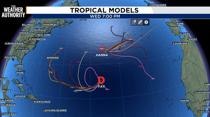 Hanna Weakens, Likely To Become Post-Tropical This Week Image