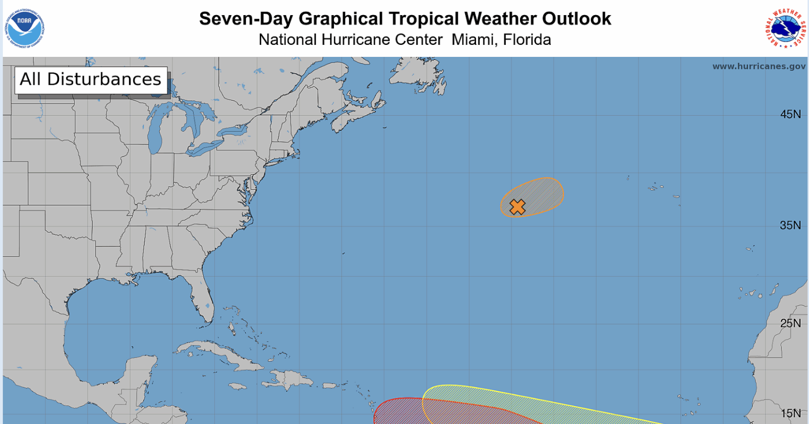 Tropical depression likely to form in Atlantic within 48 hours, forecasters track two more disturbances Image