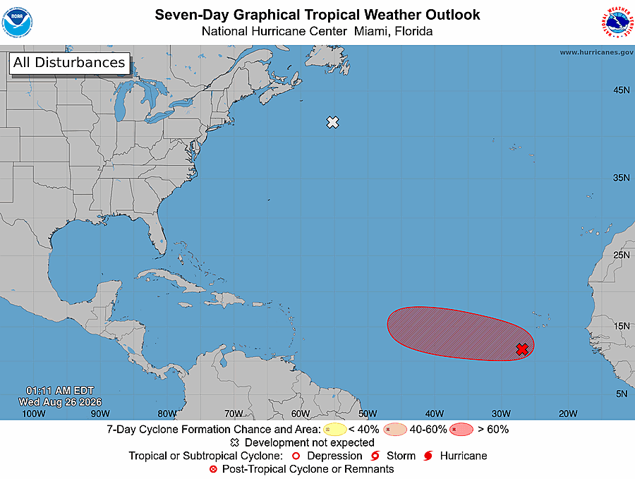 NHC tracking 2 tropical waves in Atlantic: Tropical Storm Dolly next name on list Image