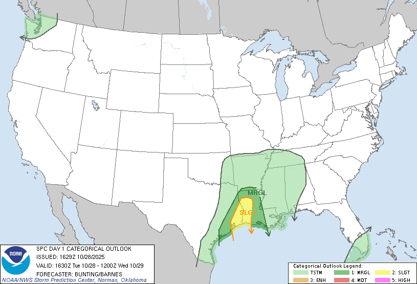 Today's Tornado Risk Today's Tornado Risk