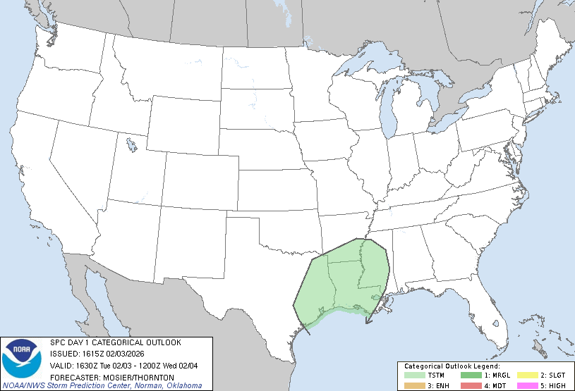 Today's Tornado Risk