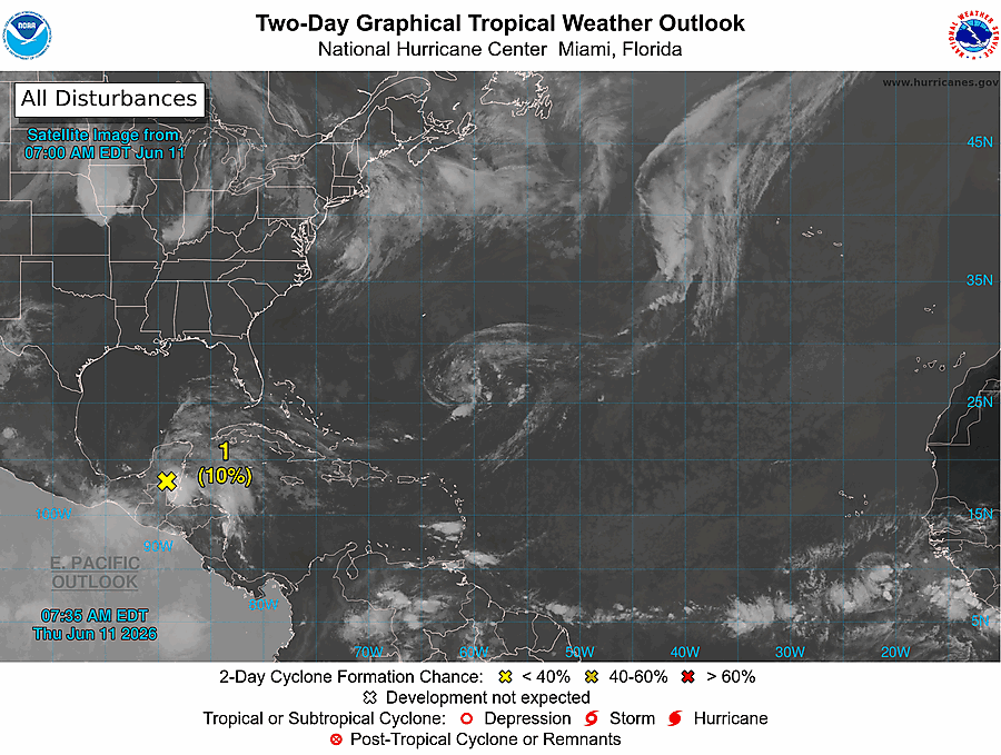 2 Day Tropical Weather Outlook