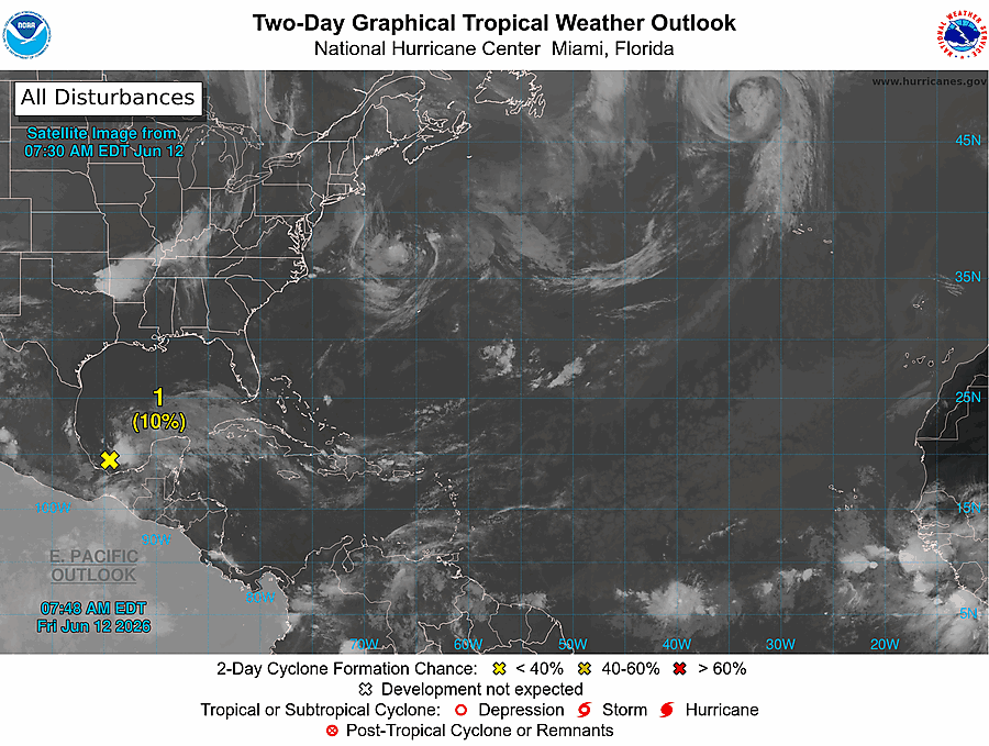 2 Day Tropical Weather Outlook