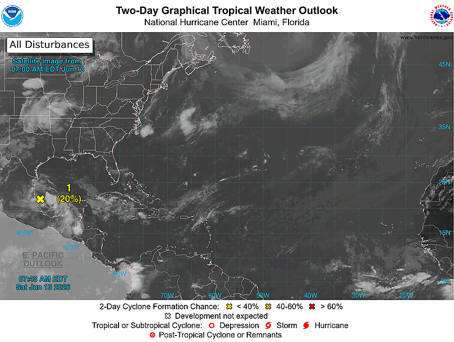 2 Day Tropical Weather Outlook