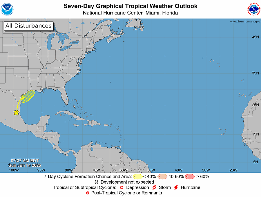 7 Day Tropical Weather Outlook