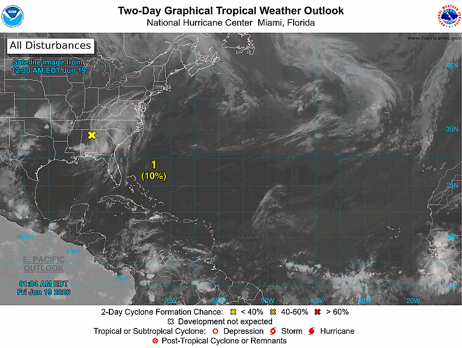 2 Day Tropical Weather Outlook