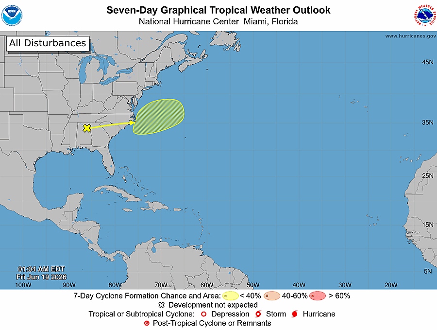 7 Day Tropical Weather Outlook