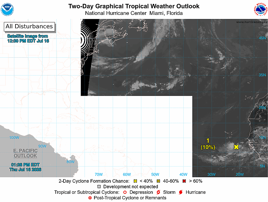 2 Day Tropical Weather Outlook