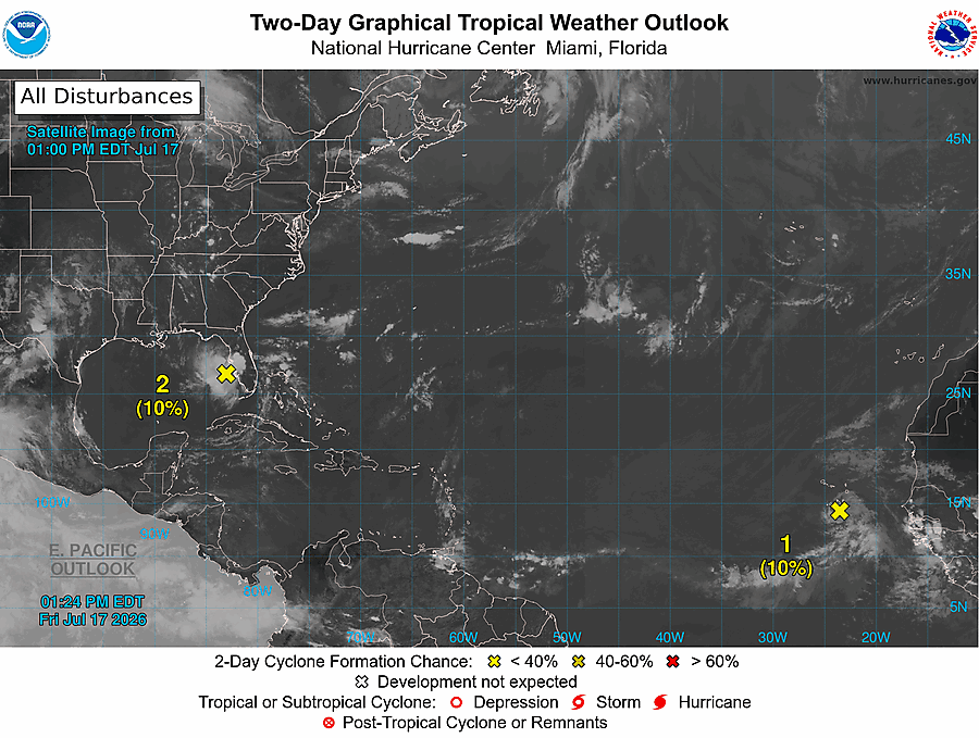 2 Day Tropical Weather Outlook
