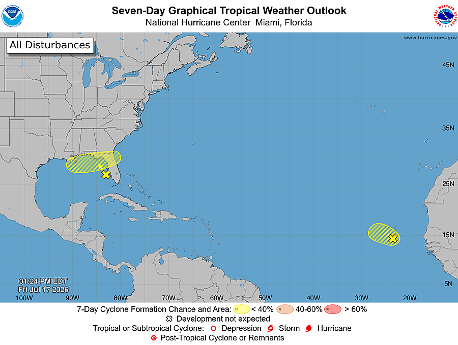 7 Day Tropical Weather Outlook