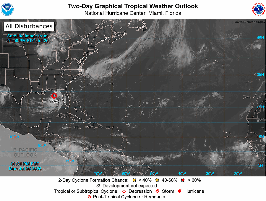 2 Day Tropical Weather Outlook