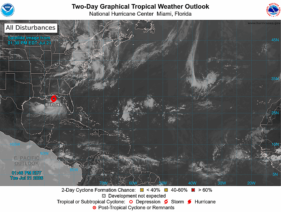 2 Day Tropical Weather Outlook