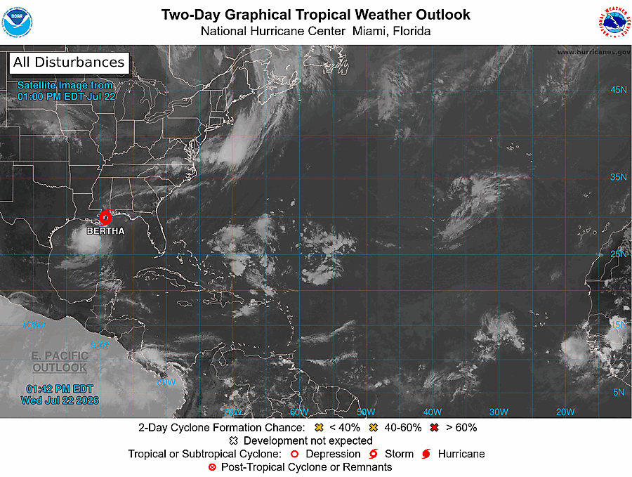 2 Day Tropical Weather Outlook