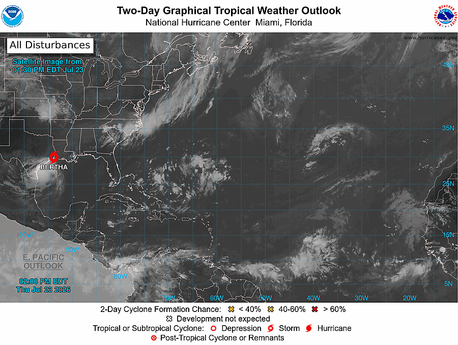 2 Day Tropical Weather Outlook