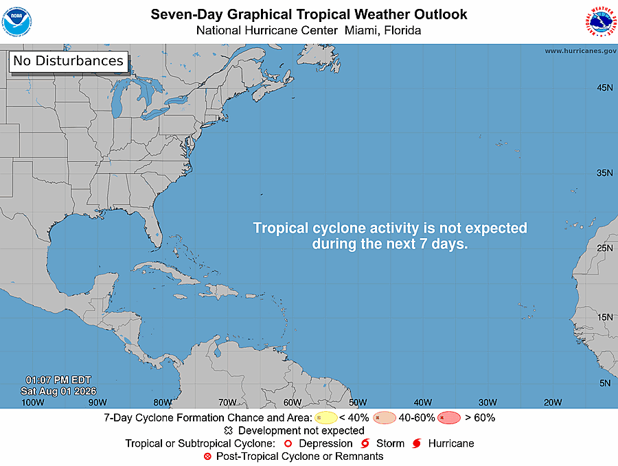 7 Day Tropical Weather Outlook