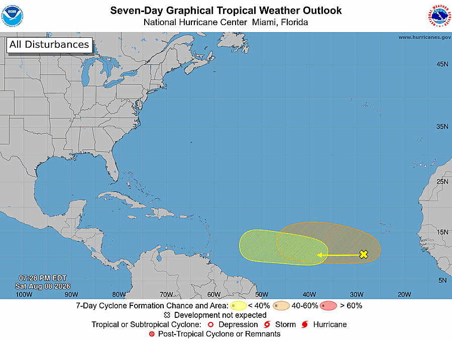 7 Day Tropical Weather Outlook