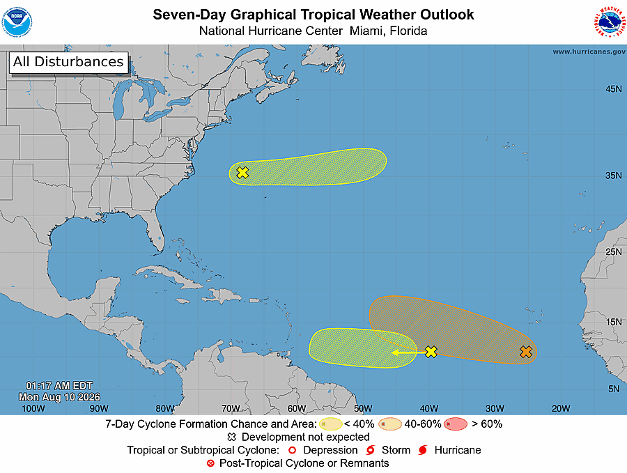 7 Day Tropical Weather Outlook