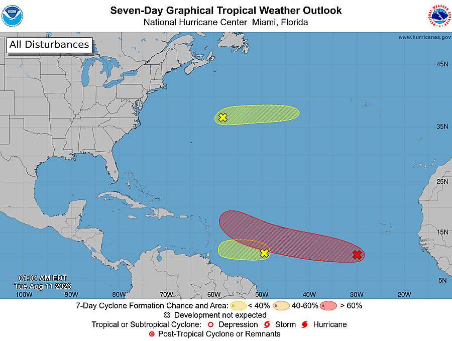 7 Day Tropical Weather Outlook