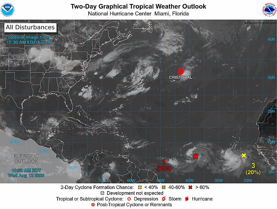 2 Day Tropical Weather Outlook