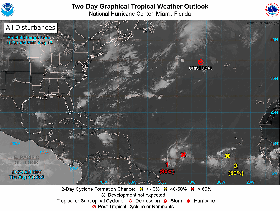 2 Day Tropical Weather Outlook