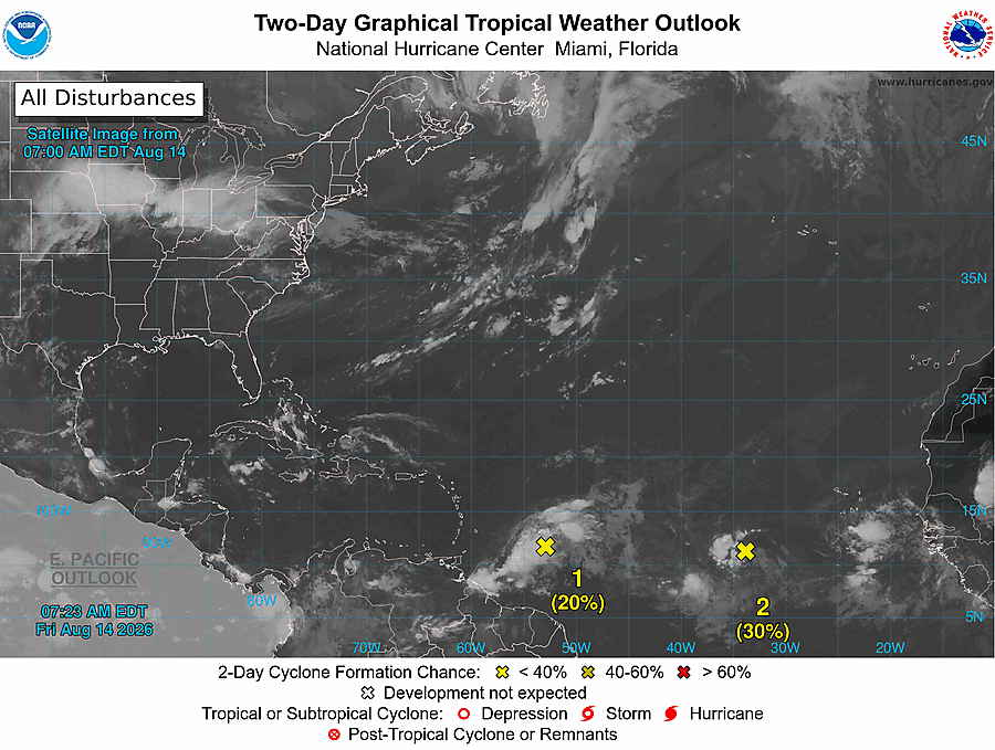 2 Day Tropical Weather Outlook
