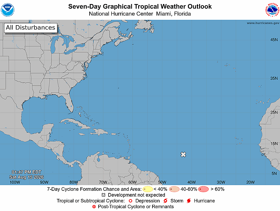 7 Day Tropical Weather Outlook