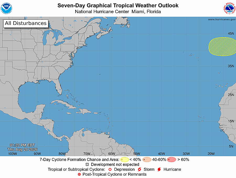 7 Day Tropical Weather Outlook